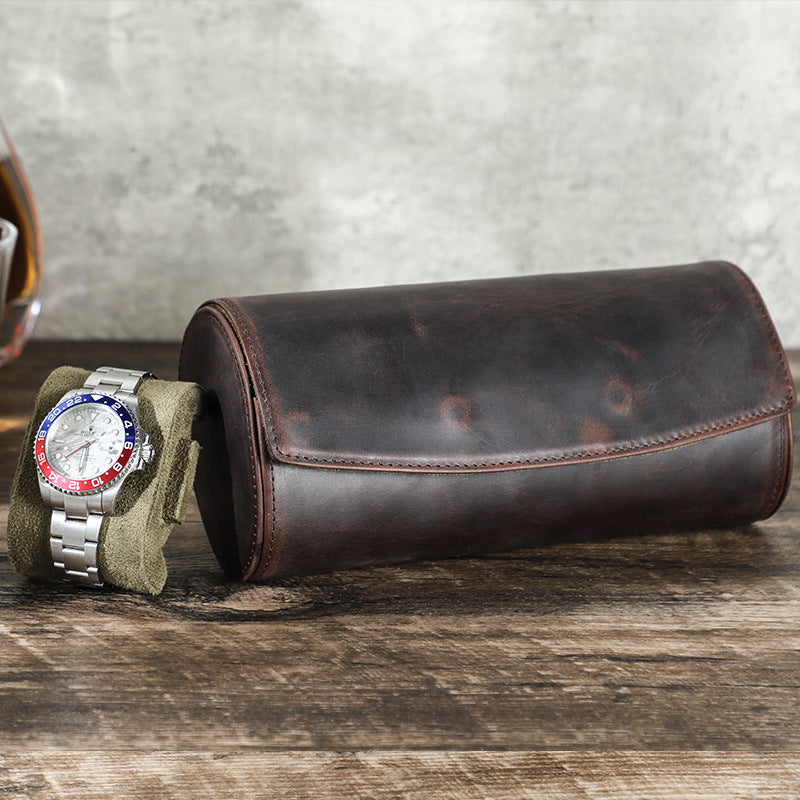 Rothmere Genuine Leather Watch Travel Case · 3 Slots