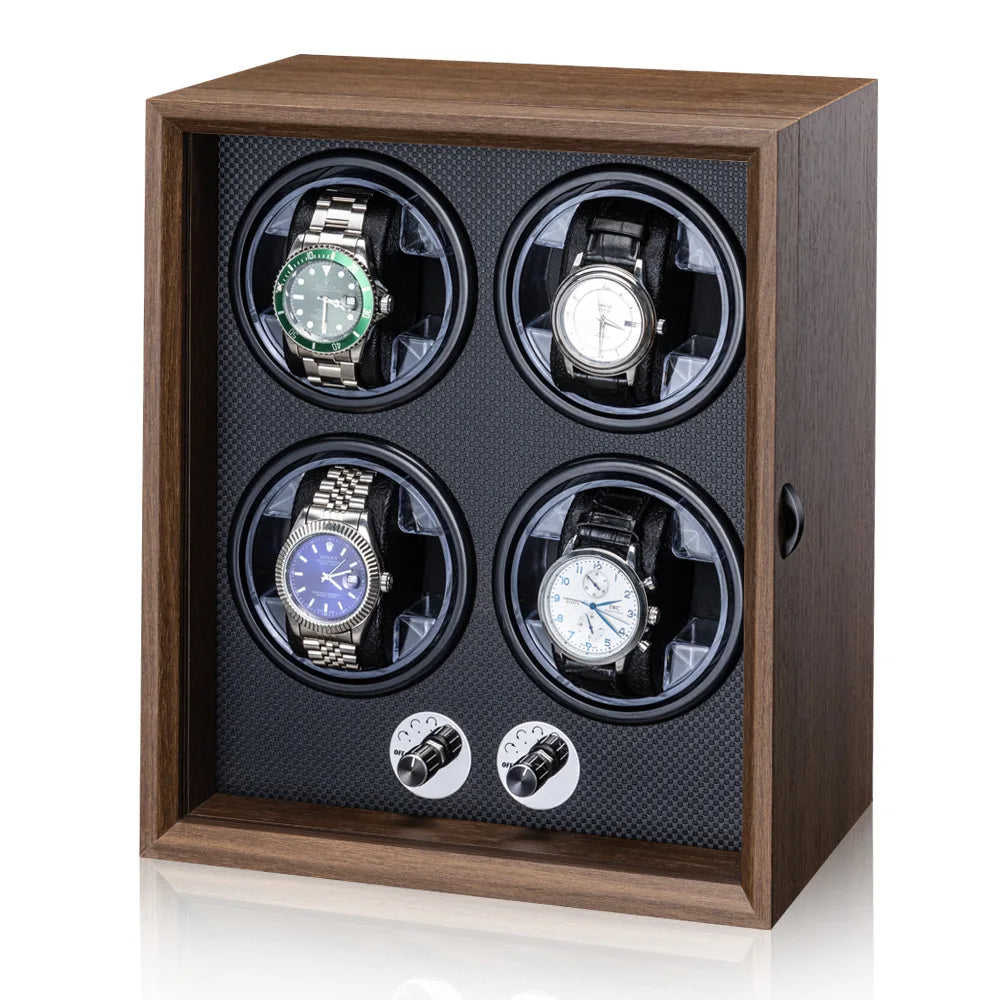 Rothmere Walnut Watch Winder · 2/4/6 Slots · Silent Motor
