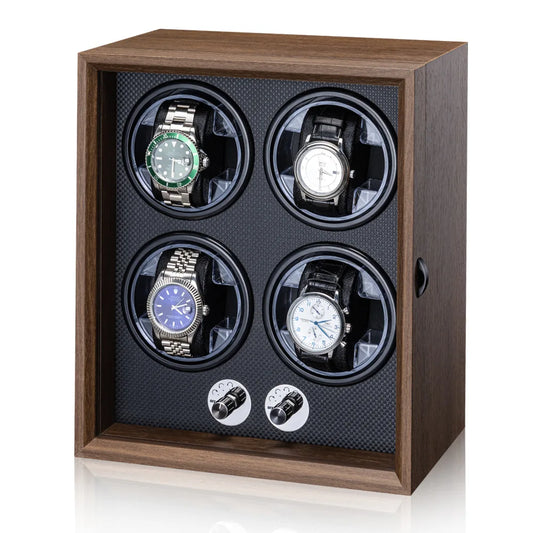 Rothmere Walnut Watch Winder · 2/4/6 Slots · Silent Motor