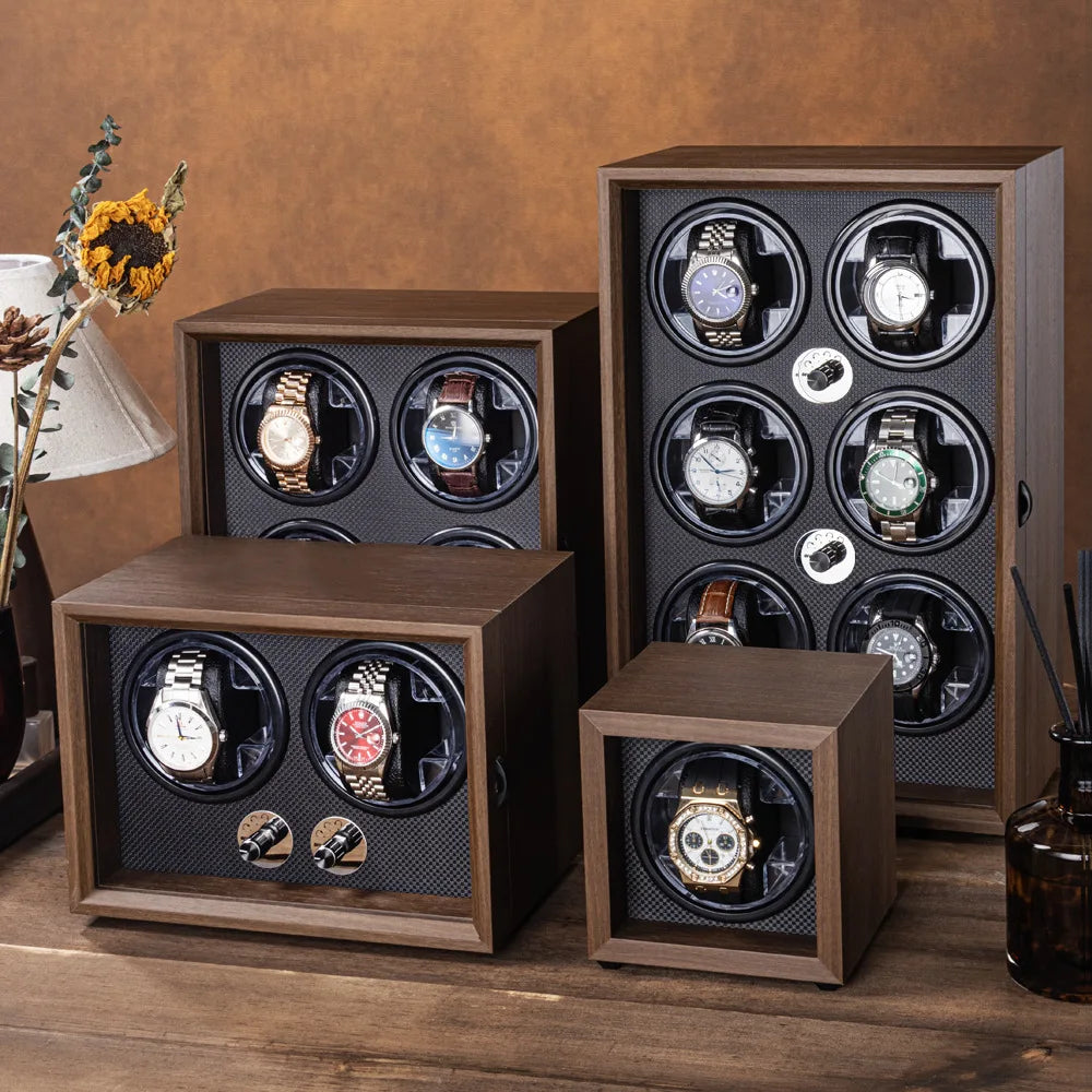 Rothmere Walnut Watch Winder · 2/4/6 Slots · Silent Motor