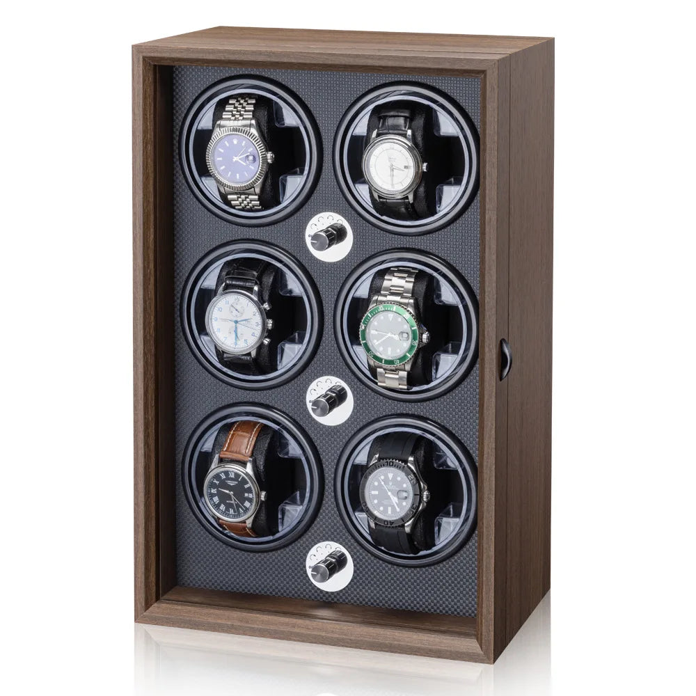 Rothmere Walnut Watch Winder · 2/4/6 Slots · Silent Motor
